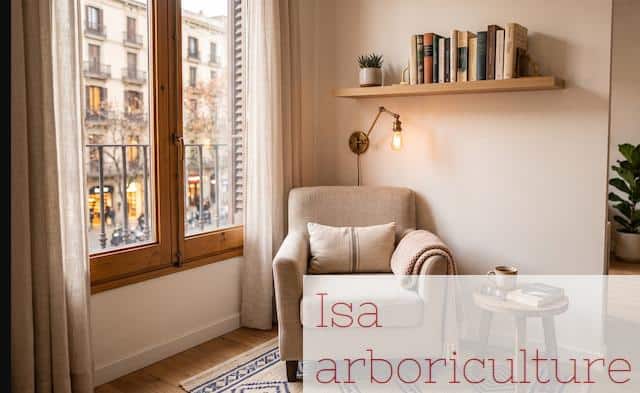 Rincón de lectura práctico para una vivienda pequeña